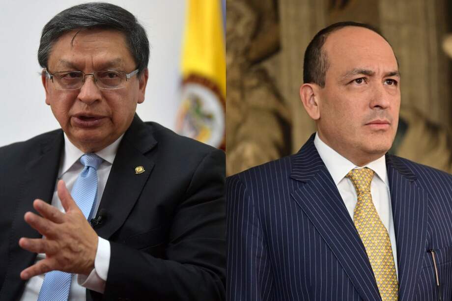 Jorge Enrique Ibáñez y Vladimir Fernández, magistrados de la Corte Constitucional.