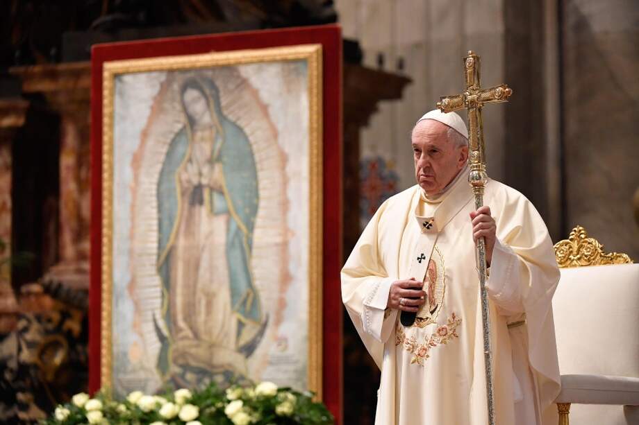 El papa Francisco celebró la fiesta de la Virgen de Guadalupe con misa en el Vaticano.