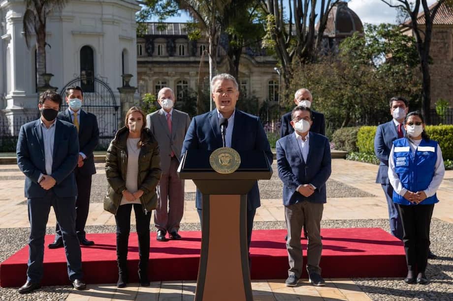 Iván Duque dio el anuncio desde la Casa de Nariño.