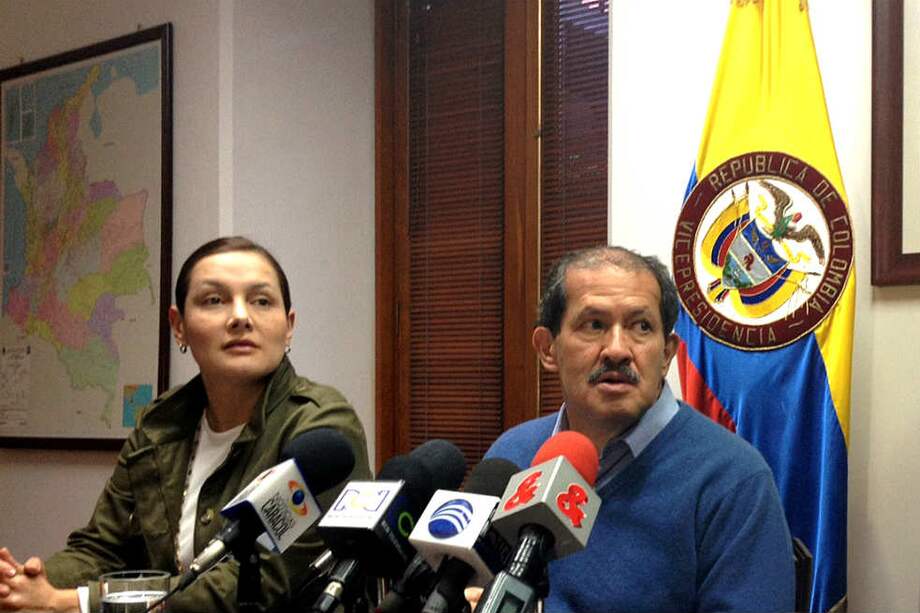 El vicepresidente Angelino Garzón en la rueda de prensa. / Vicepresidencia