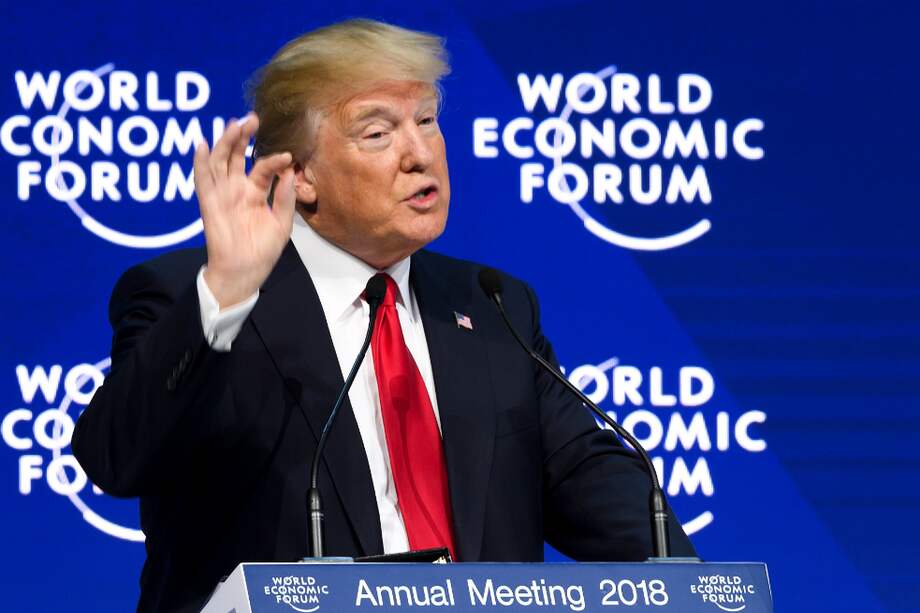 Trump durante el Foro Económico Mundial (WEF). / AFP