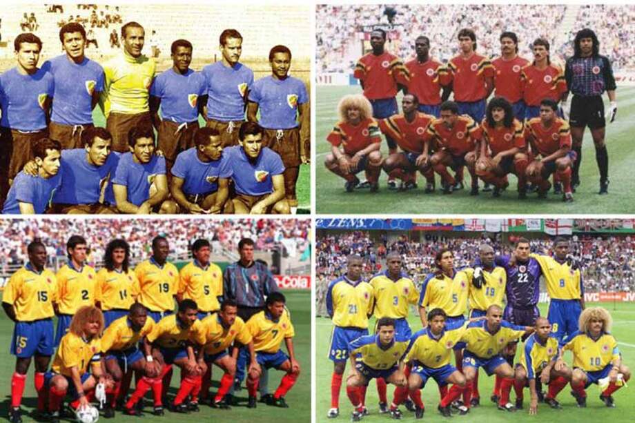 En 1962, Colombia fue por primera vez a un Mundial. / Archivo Colombia pasó de la primera fase en Italia 1990. / Archivo Colombia llegó como favorito a EE.UU.-94. / Archivo La última participación de Colombia fue en Francia-98.