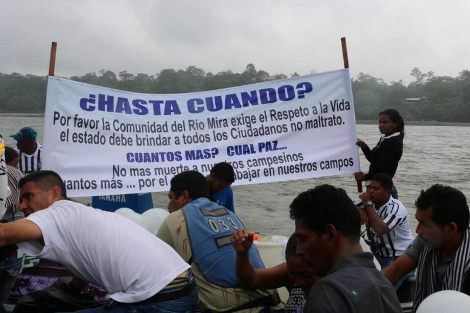 Así protestaron en Tumaco en 2017 por el asesinato de varios de sus líderes sociales. / Nicolás Sánchez
