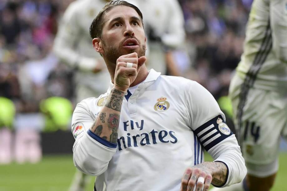 Ramos, capitán del conjunto merengue. / AFP