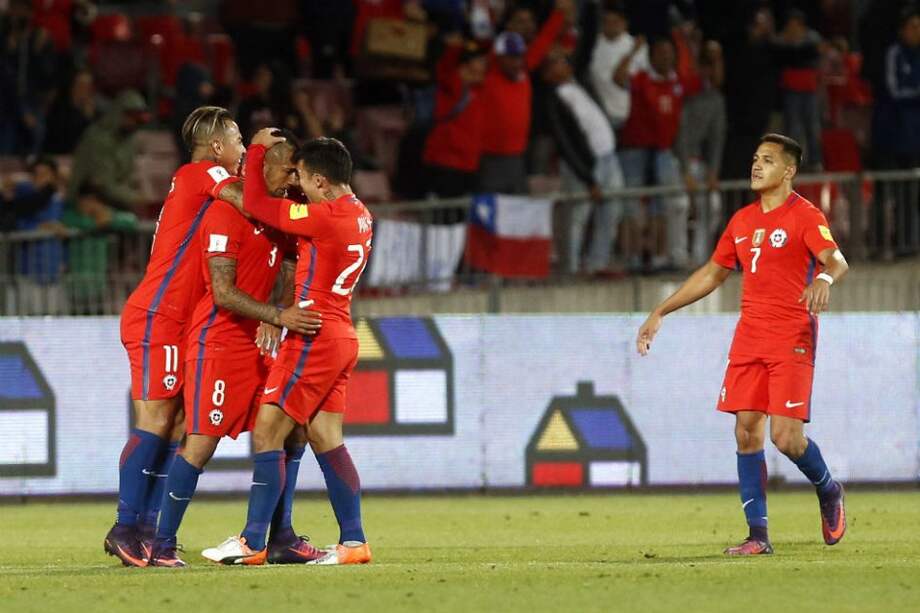 La selección de Chile se afirma en el cuarto lugar en la tabla de posiciones. Foto: AFP