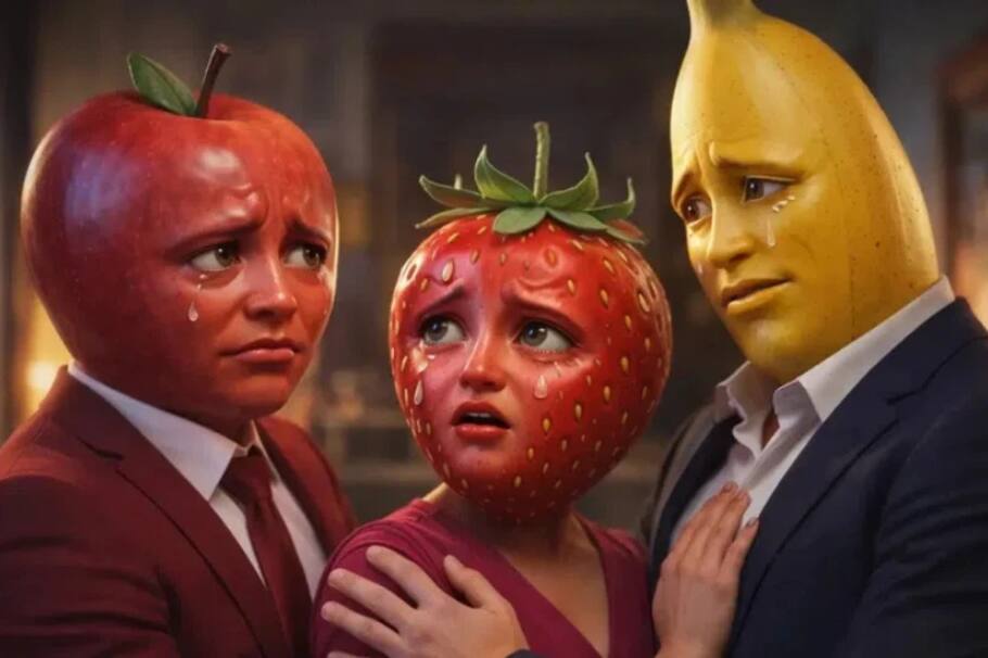 En TikTok son tendencia unos videos hechos con inteligencia artificial que relatan historias de telenovela protagonizadas por frutas con apariencia humana. ¿Los ha visto?