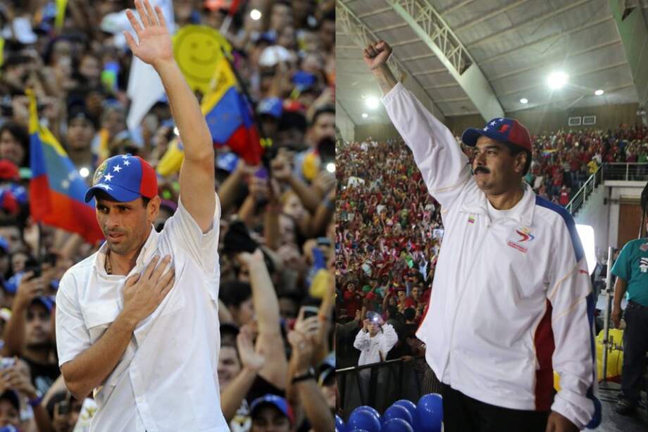 Henrique Capriles y Nicolás Maduro, los líderes de las elecciones venezolanas. / AFP