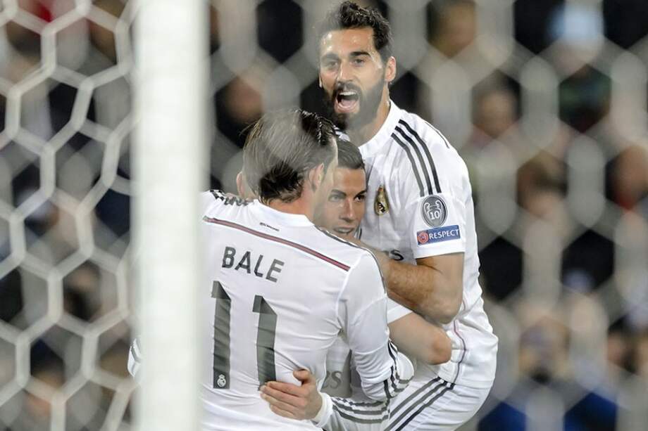 Cristiano Ronaldo festeja el único tanto en el partido. Foto: AFP