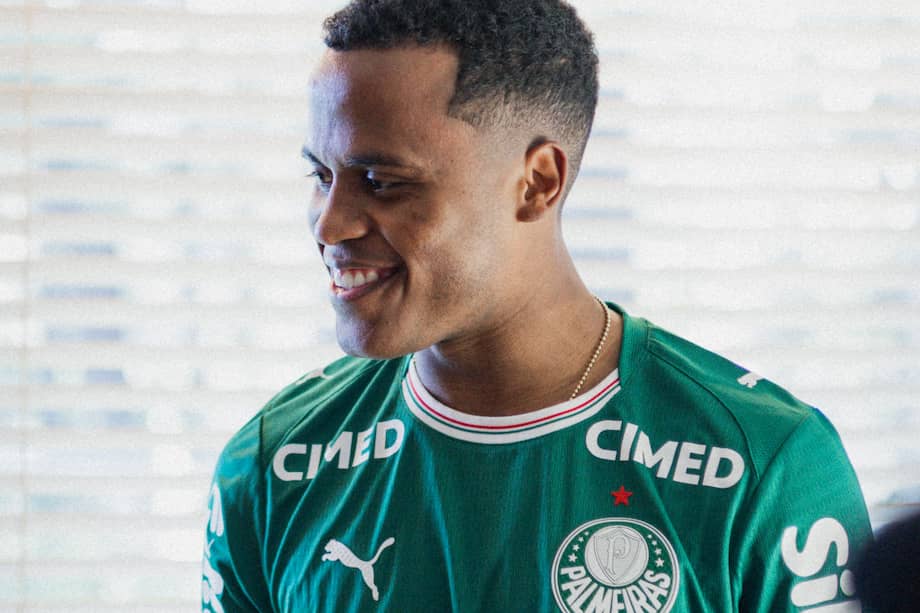 Jhon Arias, con la camiseta de Palmeiras.