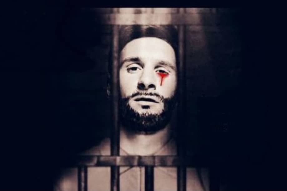 Con esta imagen de Lionel Messi encarcelado el Estado Islámico lanzó amenazas contra el Mundial de Rusia 2018. / Tomada de Twitter @siteintelgroup