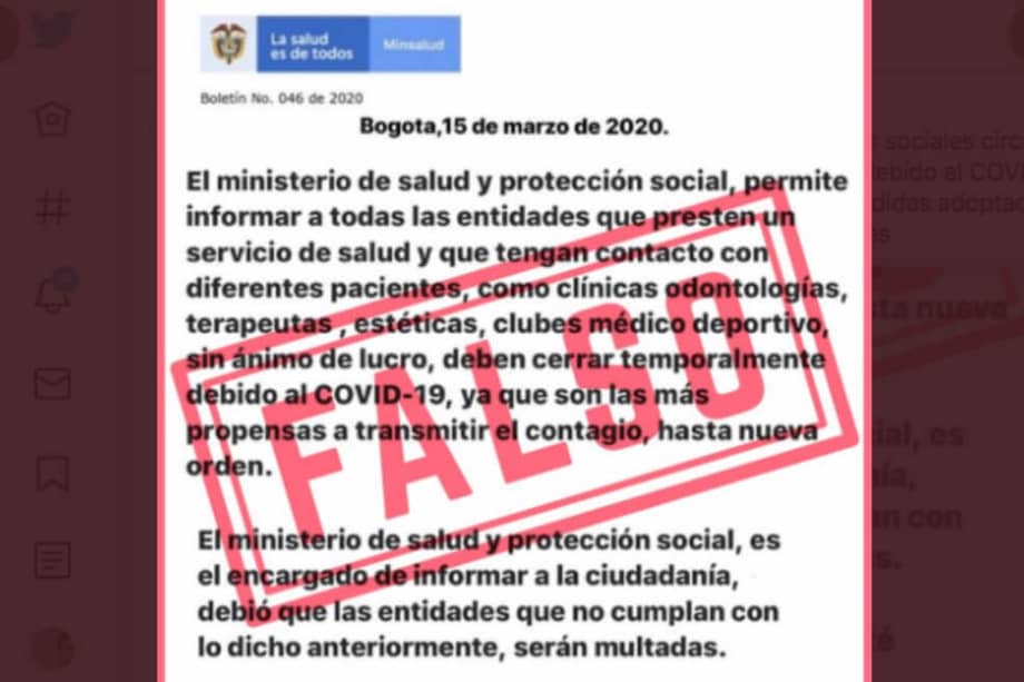 Tomada del Twitter del Ministerio de Salud