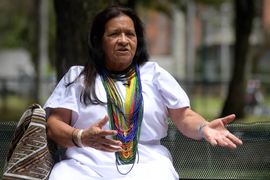 Leonor Zalabata fue la primera mujer indígena en llegar al cargo de embajadora de Colombia ante la ONU. Raúl ARBOLEDA / AFP
