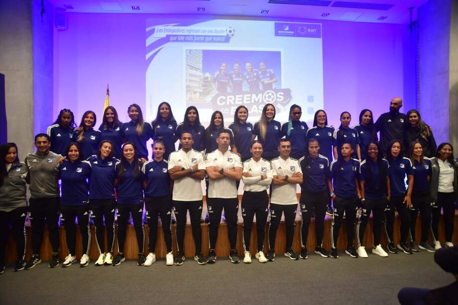 Millonarios presentó oficialmente a su equipo femenino que competirá este año por conseguir su primera estrella en la Liga Femenina.