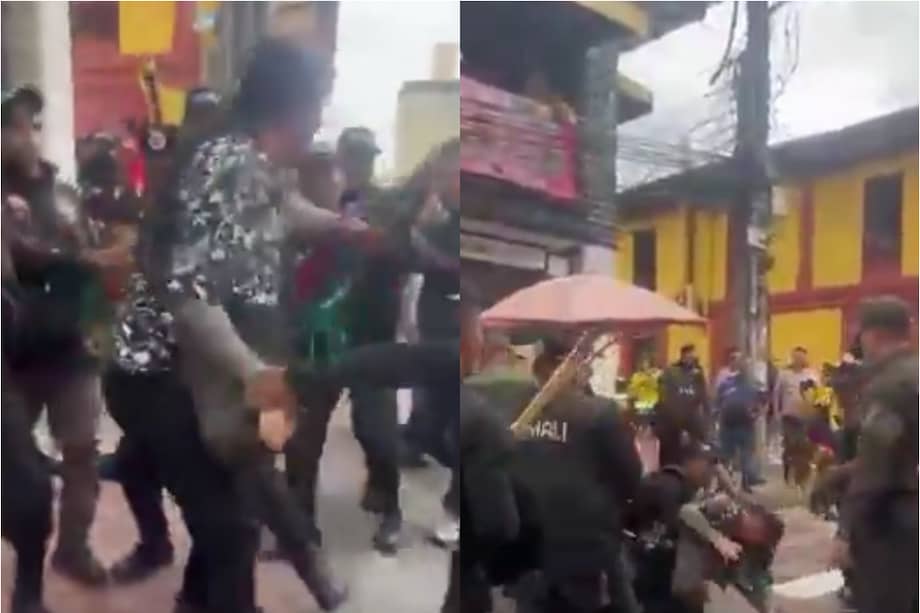 La agresión ocurrió en la Plaza de Los Libertadores, en Villavicencio, durante un acto político convocado en el centro de la ciudad.