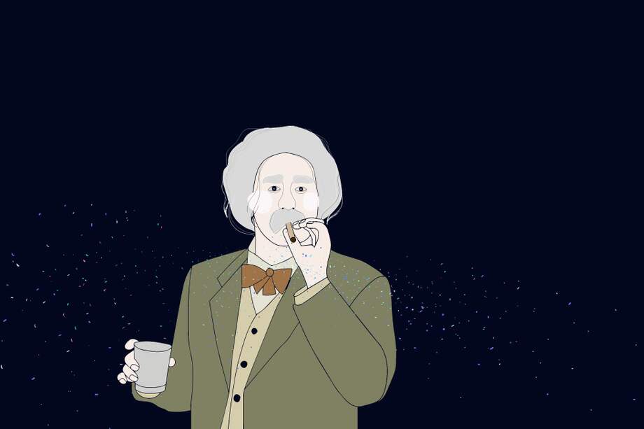 Mark Twain es el pseudónimo de Samuel Langhorne Clemens. Lo sacó de una escena que había visto miles de veces a lo largo y ancho del Mississippi, cuando los pilotos o los capitanes le pedían a los sondeadores que lanzaran una cuerda al río para medir su profundidad, y entonces decían “Marca dos”, que eran dos brazas de profundidad. Marca, Mark, Dos, Two, Twain.