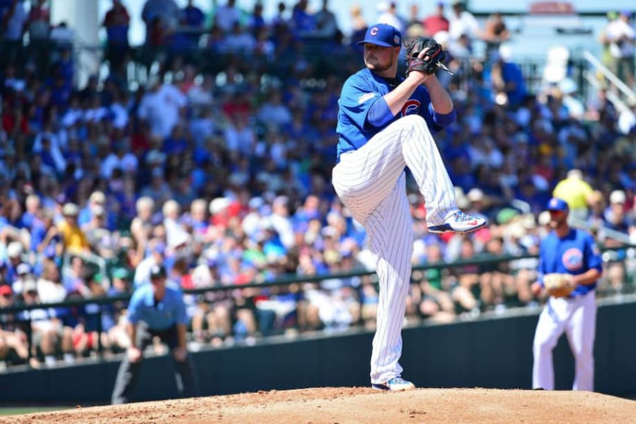Jon Lester, abridor de los Cachorros de Chicago. Foto: AFP