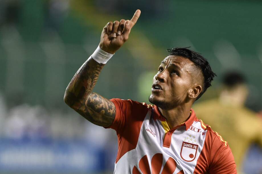 Wilson Morelo, goleador de Independiente Santa Fe. / AFP