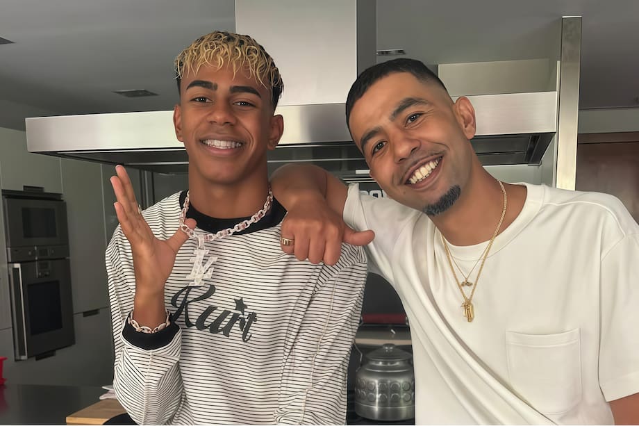 Lamine Yamal junto a Mounir Nasraoui, su papá.