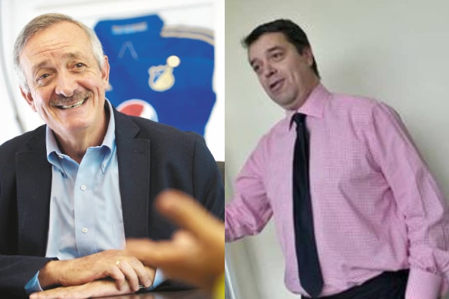 Enrique Camacho, presidente de Millonarios y Gustavo Serpa, máximo accionista del club.
