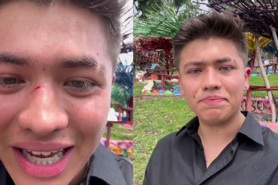 El esposo de la actriz dijo que tuvieron que ayudarlo para librarse de la mujer.