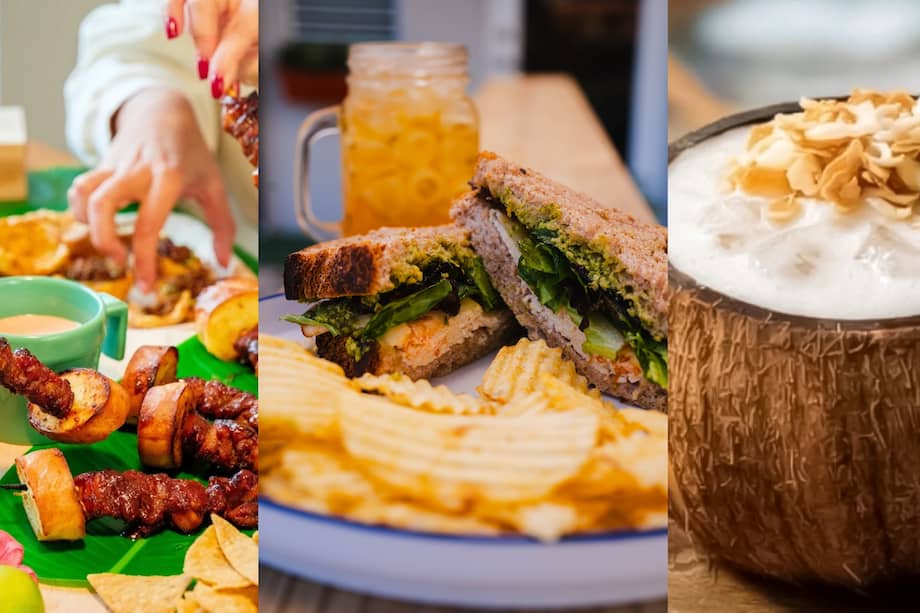 Brochetas de pollo con guayaba, bocadillos salados y coquito, algunas de las recetas más populares en Puerto Rico.