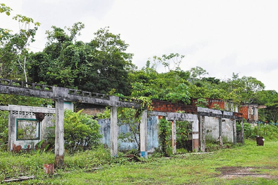 En Peñas Coloradas ninguna casa queda en pie y la maleza da cuenta de los años de abandono. / Comisión de la Verdad.
