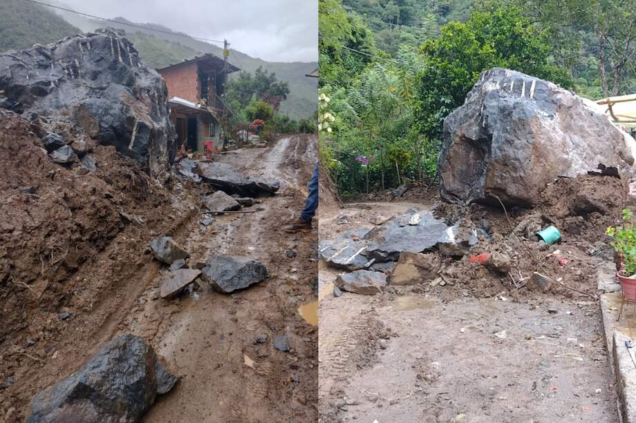 Condición actual de la vía de la vereda La Giorgia.