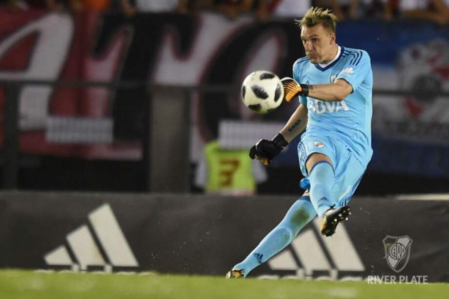 Franco Armani, arquero argentino de River Plate. / AFP