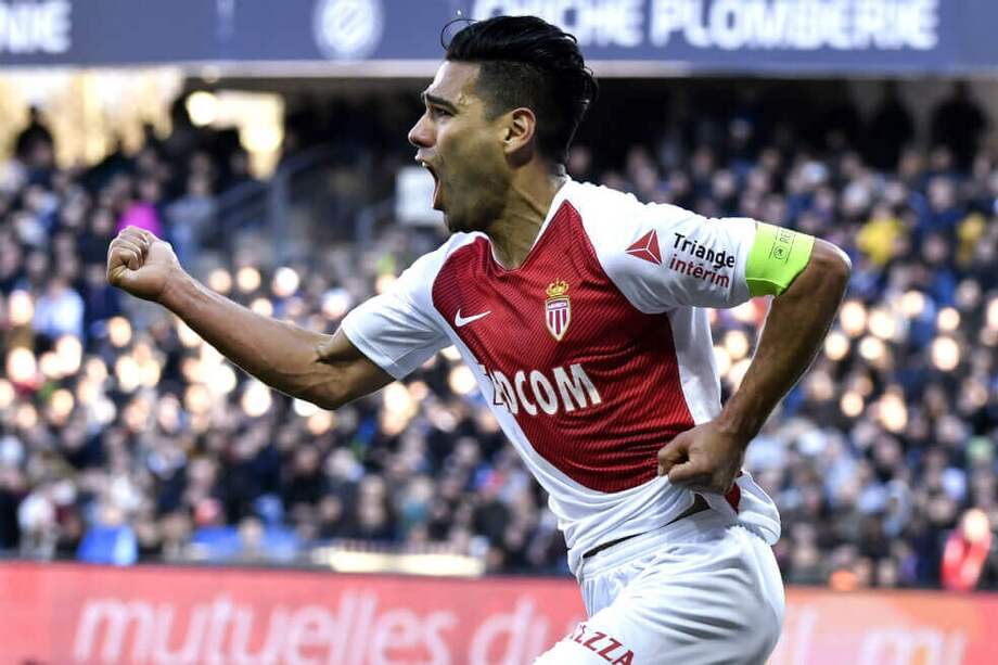 Radamel Falcao García celebró su noveno gol en la Liga de Francia en esta temporada. / AFP