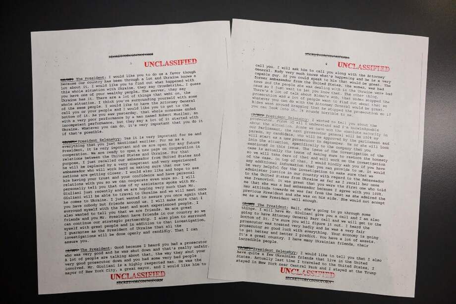 Copia de la transcripción de la conversación entre Donald Trump y el presidente de Ucrania. / AFP