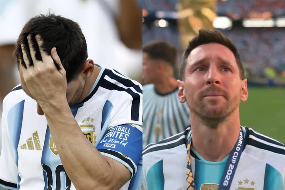 El capitán argentino fue captado llorando durante la ceremonia de premiación tras la derrota frente a España.