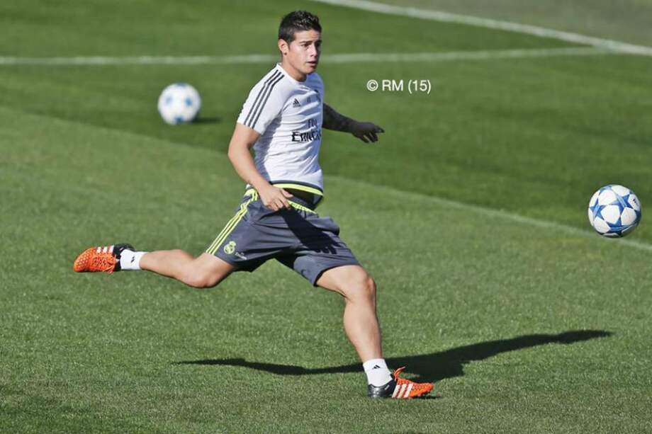 James Rodríguez vuelve a los entrenamientos con el Real. Foto: Real Madrid