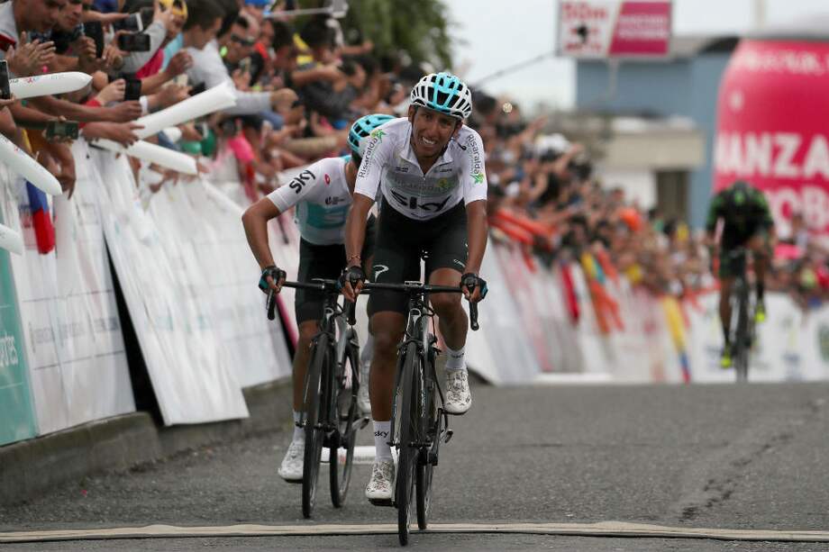 Egan Bernal, ciclista del equipo Sky. / AFP