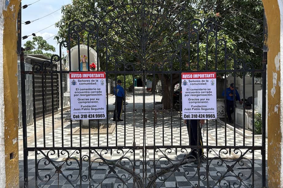 Policía acompañó la toma del Cementerio San Miguel por parte de la Diócesis de Santa Marta.