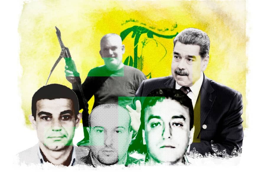 Adel El Zabayar (arriba), Ghazi Nassereddine, Ali Mohamad Saleh y Amer Mohamed Akil Rada. (Izq a der) / Ilustración Jonathan Bejarano