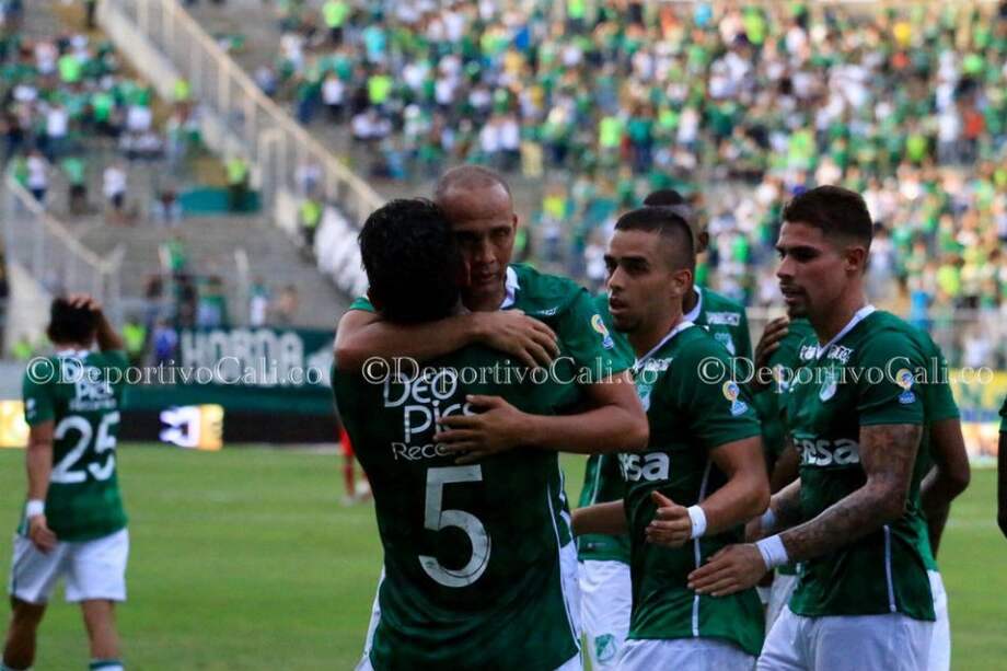 Mayer Candelo marcó el primer tanto del Cali contra Cortuluá. Foto: Deportivo Cali.