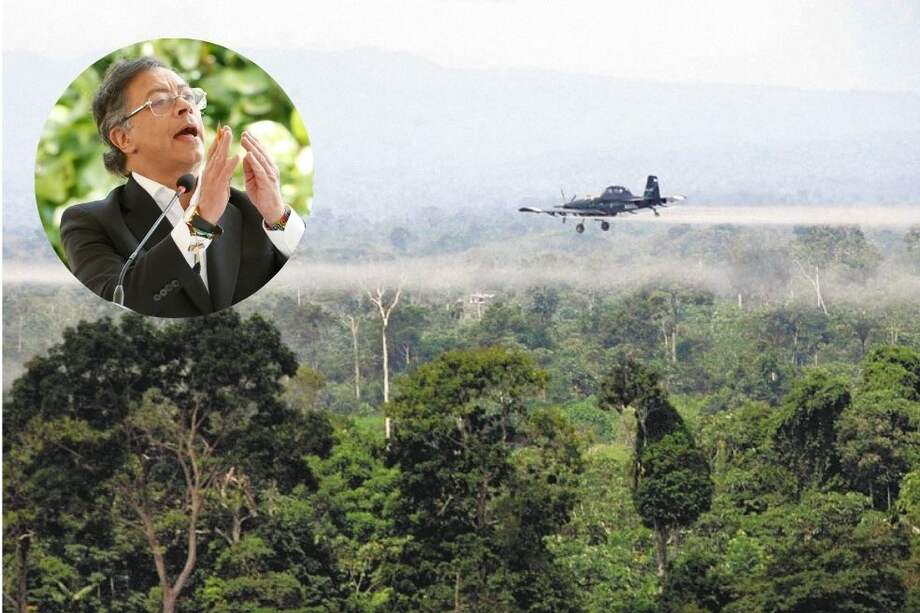 El presidente Gustavo Petro dijo que se realizará fumigación aérea donde civiles ataquen al Ejército.