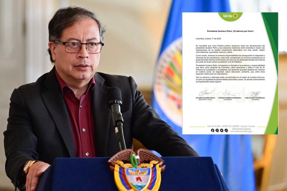 Partido Verde le envió una carta al presidente Gustavo Petro.
