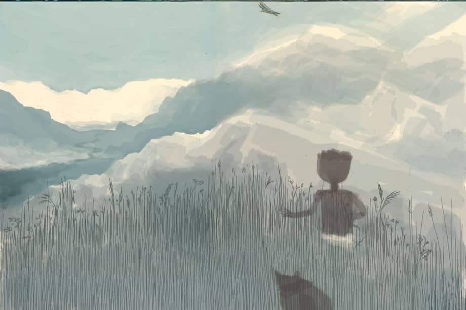 Ilustración de Eliador y el viaje de regreso, libro de Gloria Cecilia Díaz.