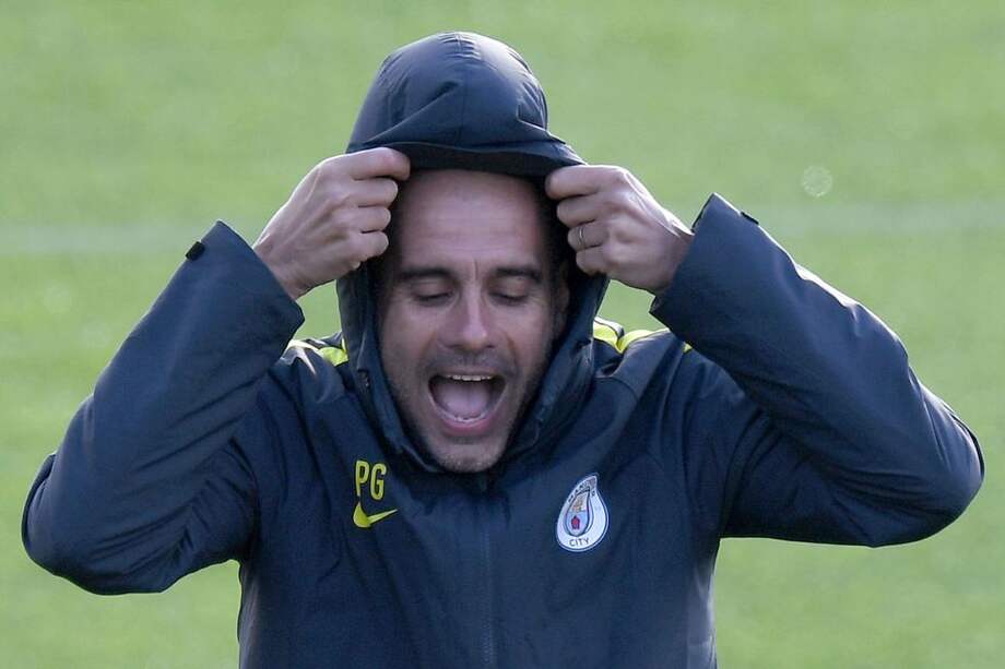 Pep Guardiola, en Barcelona como entrenador del Manchester City. / AFP