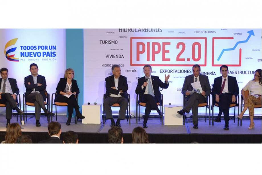 El presidente Juan Manuel Santos y su equipo económico. / Casa de Nariño