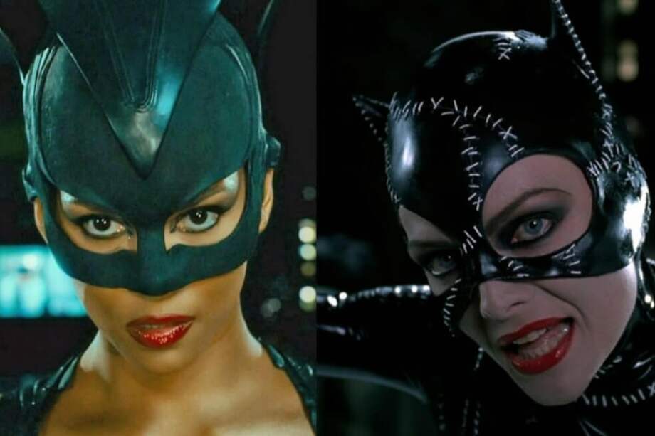 Halle Berry y Michelle Pfeiffer personificando a Catwoman, la felina villana de Batman. / Cortesía