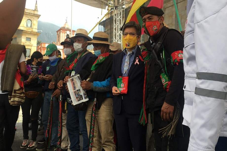 La minga se manifiesta por la vida y la paz.