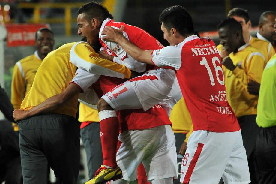 El equipo bogotano ha celebrado dos veces en la Copa 2013. Hoy espera repetir. / Luis Ángel
