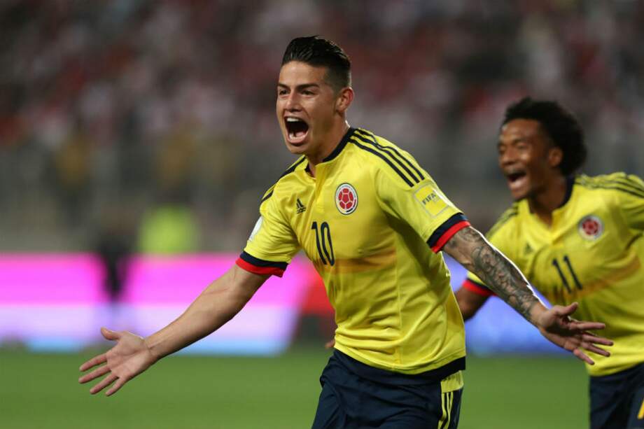 James Rodríguez, mediocampista de la selección de Colombia. / AFP