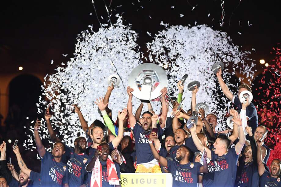 Falcao se coronó campeón en Francia este miércoles con el Mónaco. / AFP