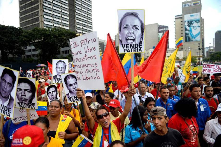 Una de las últimas marchas del oficialismo en Caracas, realizada el 21 de septiembre. / AFP
