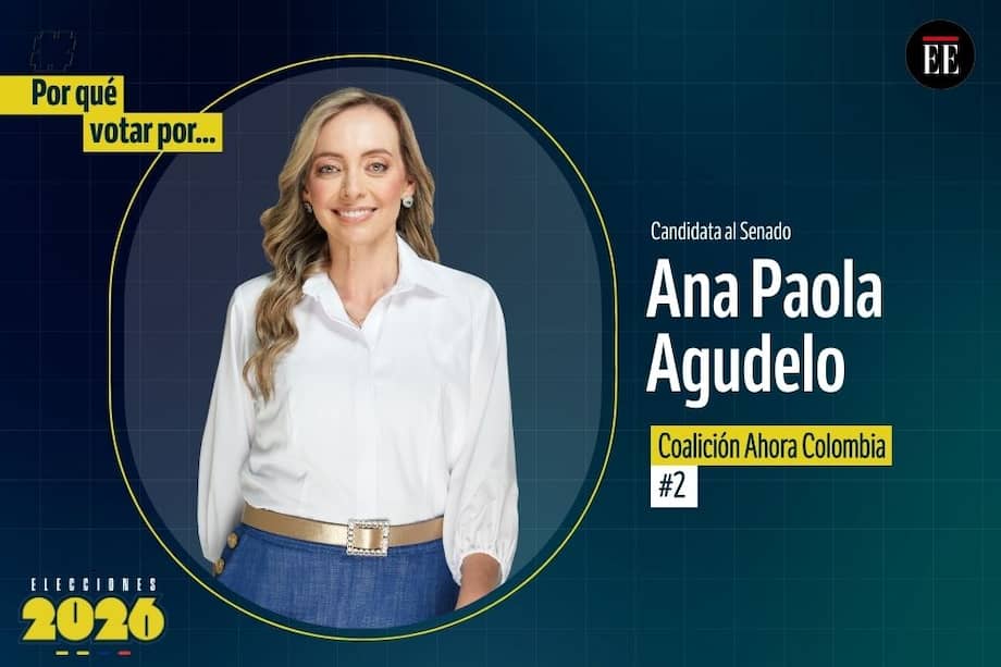 Ana Paola Agudelo es candidata al Senado. Va por la coalición Ahora Colombia.