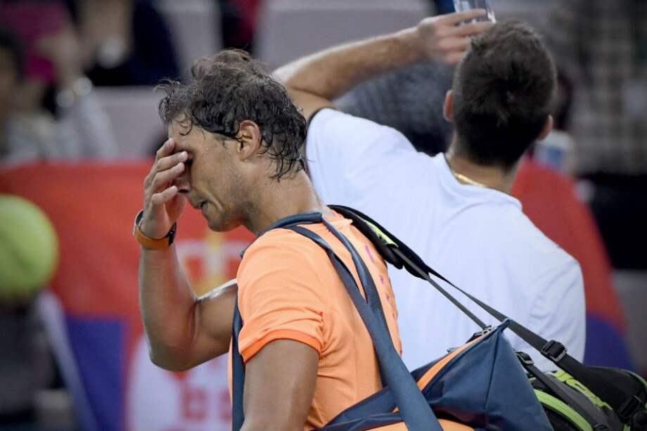 Rafael Nadal eliminado de Shanghai. Foto: AFP