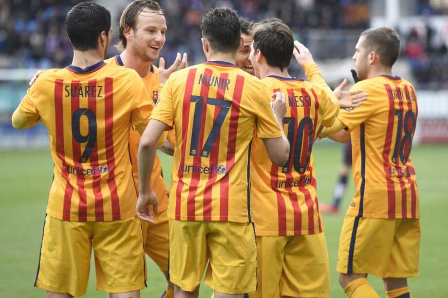 Los dirigidos por Luis Enrique suman 72 puntos, tras 28 fechas. / AFP